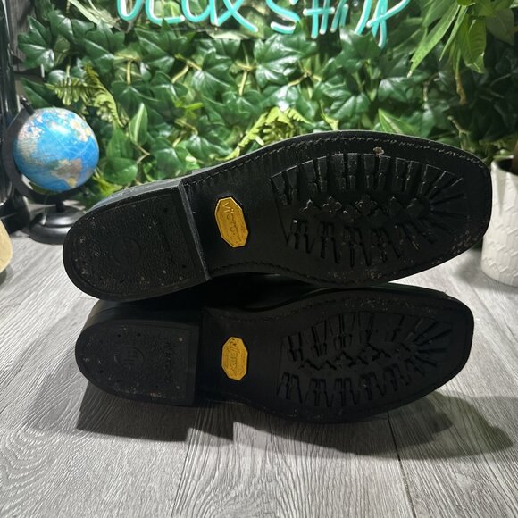 Vintage HH DOUBLE H Barry Leather Mens Size 10 EE Motorcycle Harness Boots USA - Picture 9 of 11